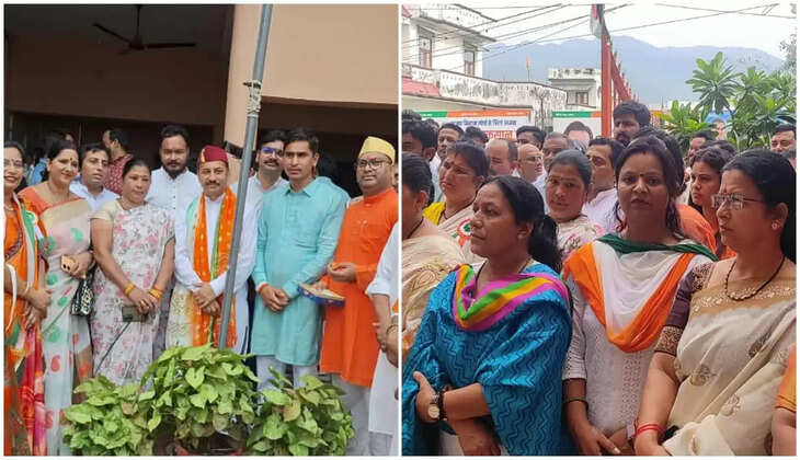 हल्द्वानी - भाजपा कार्यालय में धूमधाम से मनाया आज़ादी का उत्सव, वरिष्ठ नेताओं का मिला मार्गदर्शन