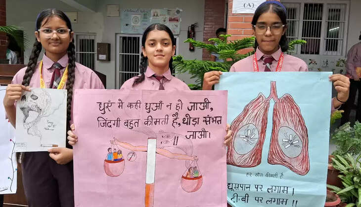 "हल्द्वानी -नैनी वैली स्कूल में नशा मुक्ति पर शपथ व पोस्टर प्रतियोगिता, प्रधानाचार्या ने वृक्षारोपण किया"